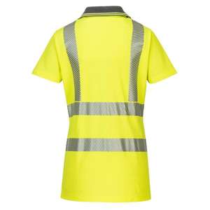 PORTWEST - LW72YGYXS Polo femme haute visibilité jaune/gris Pro-EAN 5036108285532 HI-VIS WORKWEAR - Product Image 2
