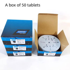 Para <span class=keywords><strong>Norton</strong></span> Blue Diamond papel de <span class=keywords><strong>lija</strong></span> en seco de 6 pulgadas papel de <span class=keywords><strong>lija</strong></span> para coche 17 agujeros aterciopelado terciopelo autoadhesivo 31 agujeros cerámica - Product Image 3