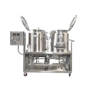 Mini equipamento de fabricação de cerveja artesanal, equipamento de fermentação caseira e cervejaria pequena