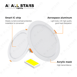 Luz descendente <span class=keywords><strong>LED</strong></span> para techo, lámpara redonda empotrada de 5W, 9W, 12W, 15W y 18W, iluminación interior, blanco cálido y blanco frío, AC 110V, 230V, 240V - Product Image 5