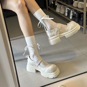 Nouvelles Chaussures en Cuir à Semelle Épaisse pour Femme Printemps-Été 2026, Style Chinois Brodé avec Nœud Papillon, Escarpins Rétro pour Robes - Product Image 4