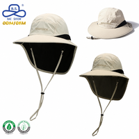 Fabricant de chapeaux ODM OEM, chapeau bob personnalisé uni à séchage rapide avec protection pour le cou et les oreilles, idéal pour la plage et les activités de camping