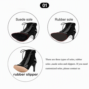 Botas de Baile Transpirables para Mujer, Zapatos de Jazz Latinos, Zapatos de Baile con Suela de Gamuza para Niñas, Zapatos de Fiesta con Tacón Fino de 7cm-11cm, Sandalias Latinas de Baile - Product Image 6
