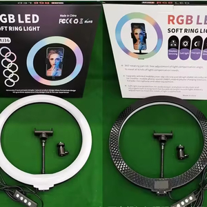 Tiktok Vidéo 14 "RGB <span class=keywords><strong>Ring</strong></span> Light avec support pour téléphone, 18 modes de couleur Selfie <span class=keywords><strong>Ring</strong></span> Light ,Stepless Dimmable/Speed <span class=keywords><strong>LE</strong></span> - Product Image 5