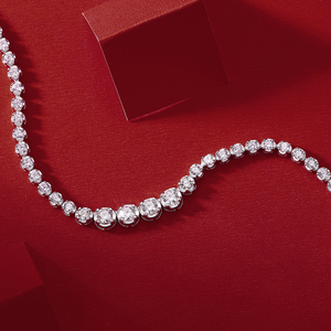 Collar de Tenis de Plata de Ley 925 al por Mayor para Mujer, Joyería con Piedras Preciosas de Moissanita con Certificación VVS D, Alternativas de Diamantes VS - Product Image 5