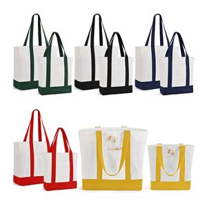 Recycled High Quality Thickened Advertising Custom Printing Supermarket Shopping Canvas <b>Bag</b> with Full Color logo - Product Image 2