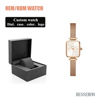 Montre élégante pour femmes, acier inoxydable, cadran carré classique, bracelet, mouvement Miyota, montre à quartz, personnalisez votre marque