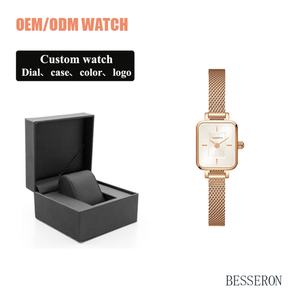 Montre élégante pour femmes, acier inoxydable, cadran carré classique, bracelet, mouvement Miyota, montre à quartz, personnalisez votre marque - Product Image 1