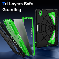 Coque de protection universelle en silicone pour iPad Air 11 2024 2025 2026 avec béquille pliable et support pour stylet