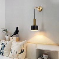 Lámpara de Pared LED de Metal, Simple, de Cuerda Larga, para Decoración de Dormitorios, Hogares y Hoteles