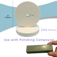 Roue en feutre de laine de marque HL OEM en gros, épaisseur 20 mm, pour le polissage du jade et de l'acier inoxydable