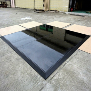 Piste de danse noire avec bords en aluminium, décorations extérieures, piste de danse pour événements - Product Image 1