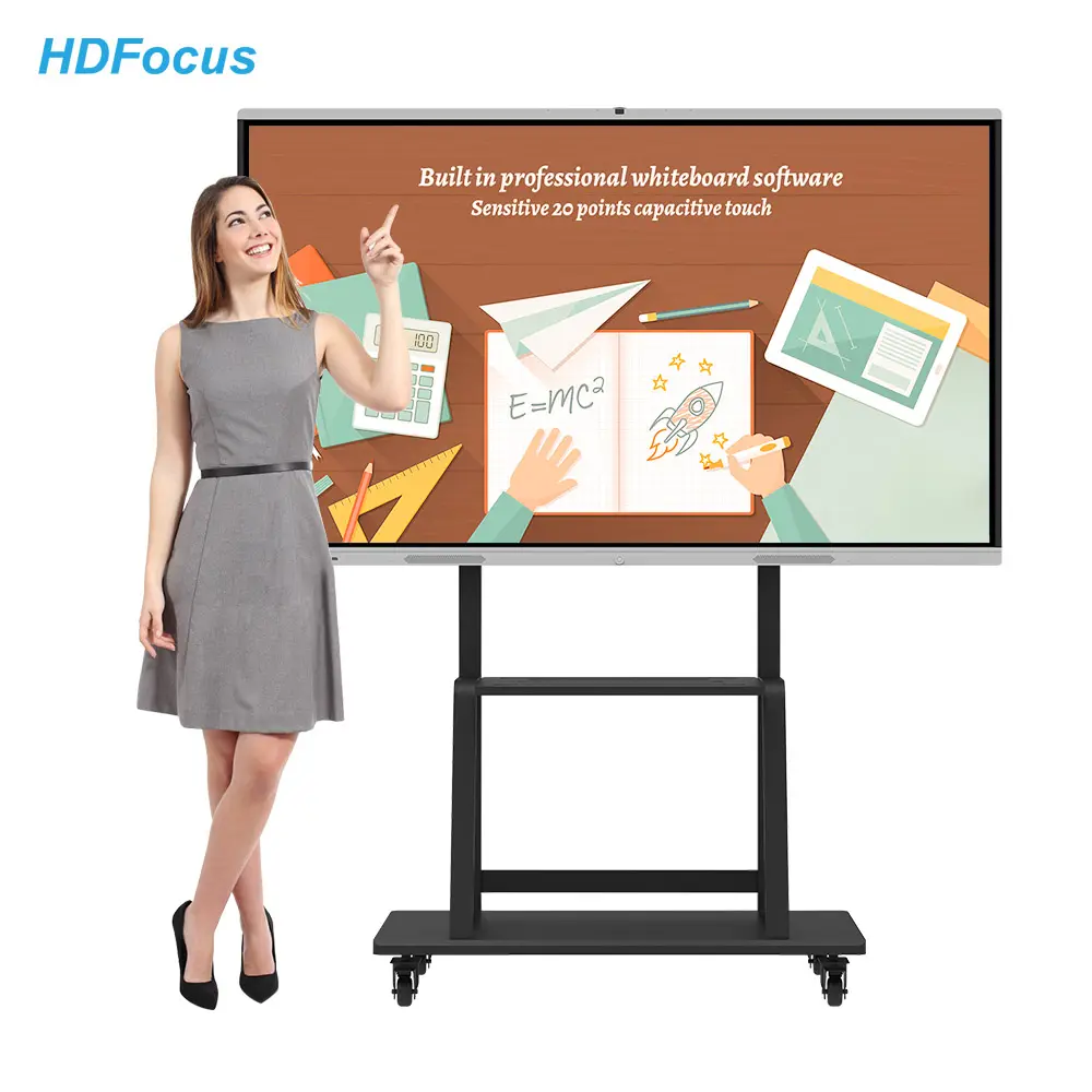 4K Android Lcd Touch Screen All In One 85 Inch Whiteboard Interact Smart Board