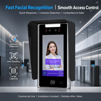 Terminal de reconnaissance faciale intégré KMS Turnstile avec contrôle d'accès par empreinte digitale, carte RFID et code PIN, gestion du temps de présence et détection de mouvement