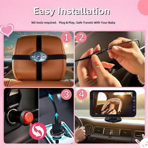 กล้อง IR ติดเบาะหลังสำหรับเด็กทารกในรถความละเอียด HD 720P สำหรับรถยนต์ทุกคัน - Product Image 3