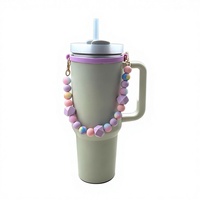 Perles ABS écologiques et tendance pour poignée de bouteille d'eau, cordon de tasse DIY, sangle de gobelet, accessoires pour articles de boisson, bouchon réutilisable