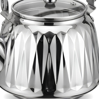 Bouilloire à eau en acier inoxydable de style moderne, design coréen, compatible induction et pratique pour la maison