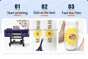 라미네이터가있는 I3200 60cm 24 인치 UV DTF 인쇄기 <span class=keywords><strong>2</strong></span> in 1 AB 필름 스티커 프린터 롤 롤 UV DTF 프린터 I1600 - Product Image 4