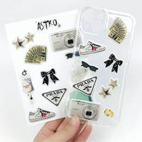 Autocollants décoratifs mignons en vinyle imperméable pour ordinateur portable, coque de téléphone, agenda, bouteille d'eau, bagages, skateboard