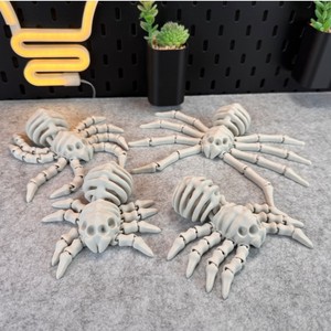 Juguete de Esqueleto de Araña de Plástico Impreso en 3D con Articulaciones Móviles, Regalo Creativo de Halloween para Decoraciones de Fiestas Infantiles - Product Image 1