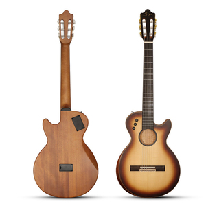 <span class=keywords><strong>40</strong></span> İnç İnce Gövdeli Kesik Klasik Akustik-Elektro Gitar Masif Ladin Okoume Naylon Telli Taşınabilir Country Gitar Toptan Satış - Product Image 1