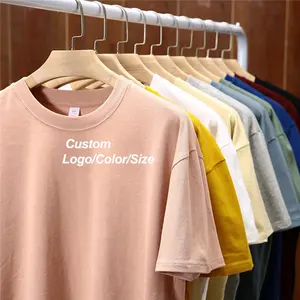 Cotone di prima classe di qualità, Logo personalizzato da uomo che stampa maglietta personalizzata stampa maglietta oversize tinta unita