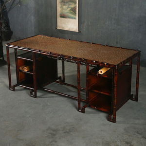 Bamboo Rectangular Desk Song Style Office Desk With Storage Chinese Style Furniture - Product Image 5