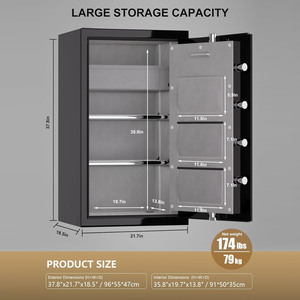 Caja Fuerte para el Hogar TIGERKING de 8.78 Pies Cúbicos, Resistente al Fuego y al Agua, con Cerradura Digital, Gabinete de Acero para Joyas con Cajón y Estantes - Product Image 6