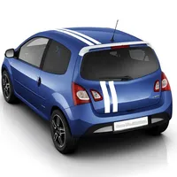 Pegatinas de rayas deportivas para capó de coche para Renault Twingo Clio 1 Juego de pegatinas de decoración de cola de techo de coche de cuerpo entero estilo de carreras
