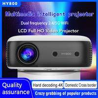 1080P Smart Mini portátil HY800 proyector portátil Android Real obturador 3D 4K Android 11,0 WiFi Home Theater Video LCD proyector