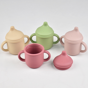 Gobelet à paille en silicone non toxique pour enfants, vaisselle pour bébés, alimentation, boisson, multifonction, tasse à bec pour tout-petits, écologique, personnalisé - Product Image 6