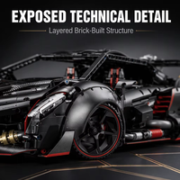Modèle de jouet en blocs de construction de la série GULY Supercar, voiture de course technique MOC à l'échelle 1:8, cadeau de collection à assembler soi-même pour adultes
