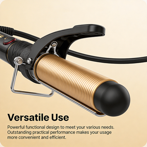 Fer à boucler professionnel 45W pour hommes avec chauffage céramique PTC, écran LCD, température réglable 50-200°C, noir, marque OEM, fabriqué en Chine - Product Image 2