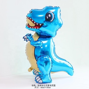 Vendita calda 3D assemblata in lamina di dinosauro cartone animato assemblato in piedi triceratopo dinosauro partito palloncino - Product Image 6