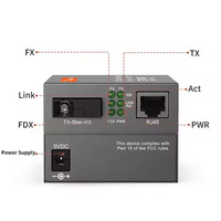Gigabit Fiber dönüştürücü 10/100/1000M Fiber ortam dönüştürücü 100m SC RJ45 optik alıcı-verici FTTH Simplex DC 5V Powered 1 yıl