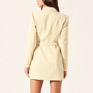 Nuevo Vestido de Otoño con Logotipo Personalizado, Vestido Tipo Polo de Manga Larga con Solapa, de Lino y Algodón, Estilo Vintage para Mujer - Product Image 2