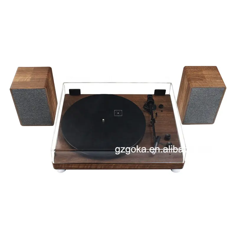 Hifi reprodutor de vinil para casa, leitor de música tradicional multi função lp com gravação retrô portátil usb e bluetooth