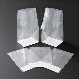 ถุงขนมบล็อคบอปป์ใสเกรดอาหารมีช่องใส่กระดาษแข็งสำหรับโชว์เค้กเบเกอรี่ - Product Image 3