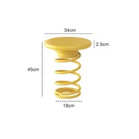 Table basse moderne en métal de style nordique avec rangement pour chambre et salon - Durable Rouge/Jaune Qualité supérieure Meubles de maison