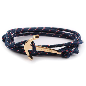 สร้อยข้อมือถักเชือกพาราคอร์ดหลายชั้นพร้อมจี้สมอเรือสไตล์ไวกิ้งสำหรับผู้ชาย เป็นของขวัญ - Product Image 5