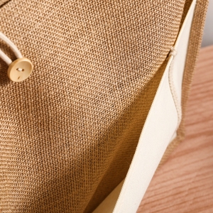 Wholesale Printed logo Large Beach Shopping Burlap Hessian <strong>Jute</strong> <strong>Tote</strong> <strong>Bags</strong> with Inner Zipper Pocket - Product Image 5