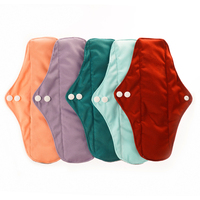 Toalla Sanitaria de Maternidad Lavable, Reutilizable y Transpirable, con Interior de Carbón de Bambú, Capa Superior de Algodón Suave, Forma Alada, Súper Absorbente