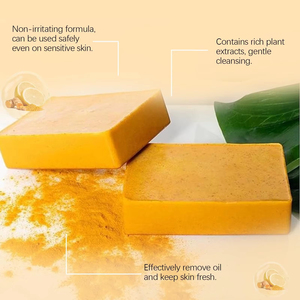 Venta al por mayor limón cúrcuma y Ácido Kójico barra de jabón aceite naranja y cúrcuma y miel kójica cara jengibre jabón <span class=keywords><strong>Mon</strong></span> Order 100 - Product Image 6