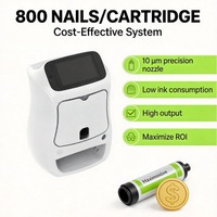 Imprimante à ongles 3D portable 1200 dpi, directe usine, avec séchage intégré 2-en-1, machine de polymérisation automatique DIY pour usage domestique et professionnel