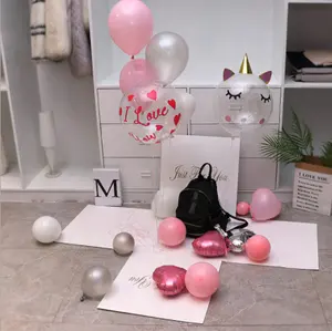 Fête de fiançailles romantique grande Explosion ballon noir boîte Surprise pour fête d'anniversaire boîte de ballons Surprise