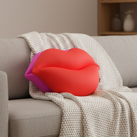 Coussins décoratifs personnalisés pour la Saint-Valentin en tissu doux pour canapés, oreillers, coussins de chaise à lèvres rouges, coussins de sol - Vente en gros