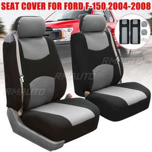 Housses de siège avant de voiture 2 places avec ceinture de sécurité intégrée, protection de siège en tissu pour Ford F150 2004-2008 - Product Image 1