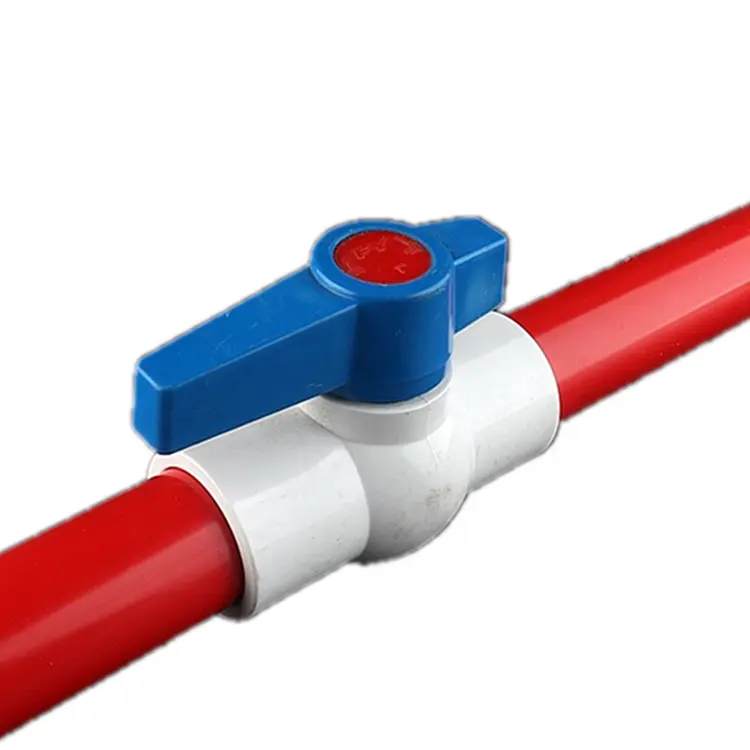 플라스틱 PVC 물 파이프 커넥터 피팅 ID 20mm 25mm 32mm 40mm 50mm 파이프 볼 밸브