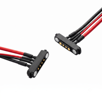 Connecteur magnétique 4 broches, interface 5A 12V DC, pas de 2,54 mm, alimentation et données, broche Pogo plaquée or N52 pour la maison intelligente
