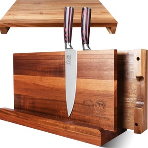 Porte-couteaux magnétique en bois massif, support à couteaux de cuisine domestique, support de rangement magnétique puissant pour couteaux, multifonctionnel et créatif - Product Image 2